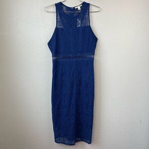 NWT Mi Ami Blue Sleeveless Midi Dress Size M